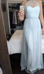 Amsale Ice Blue bridesmaid / formal dress